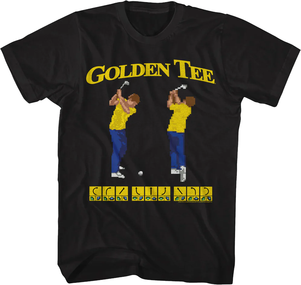 8-Bit Swings Golden Tee Golf T-Shirt