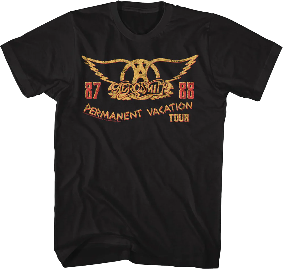 87-88 Permanent Vacation Tour Aerosmith T-Shirt