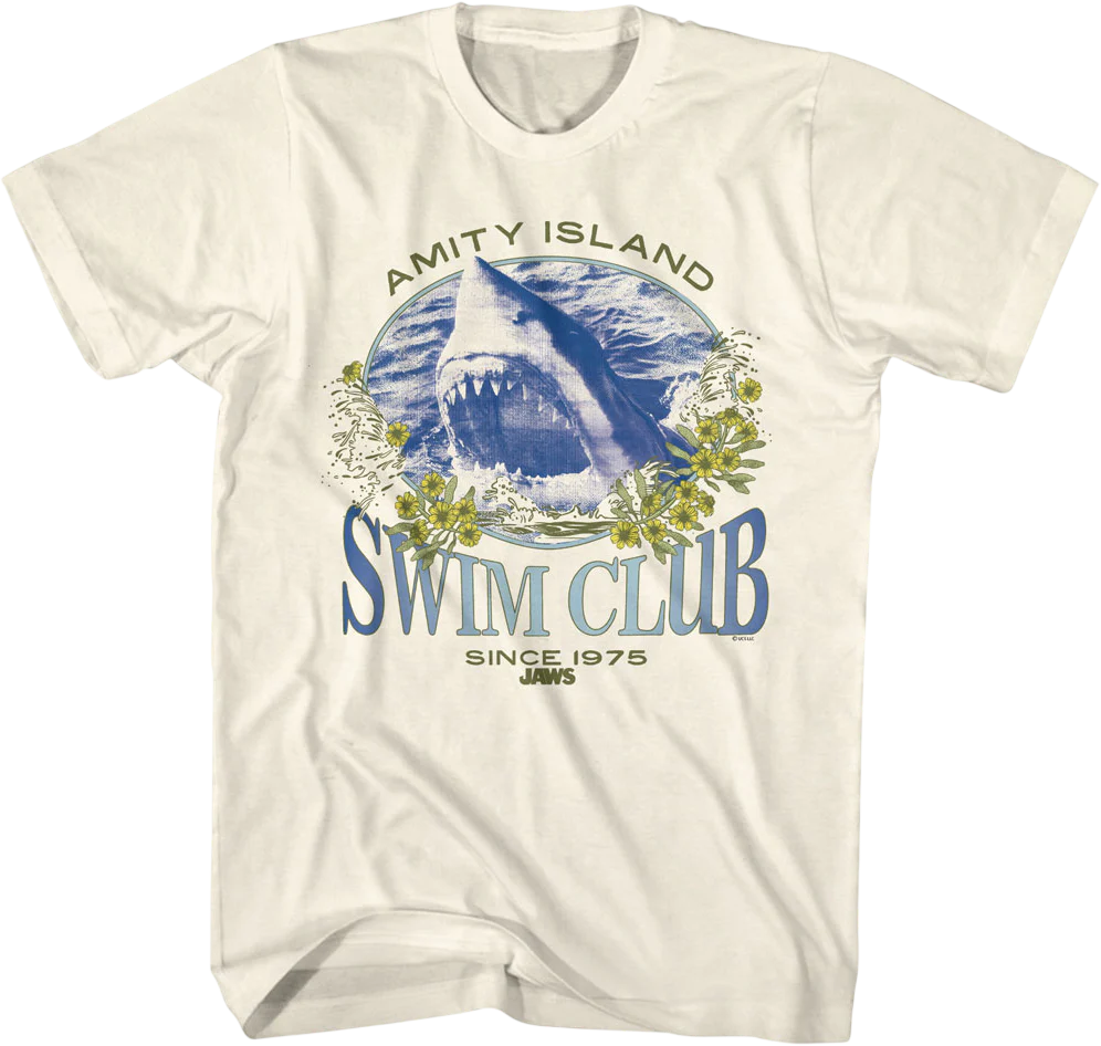 Amity Island Swim Club Since 1975 Jaws T-Shirt