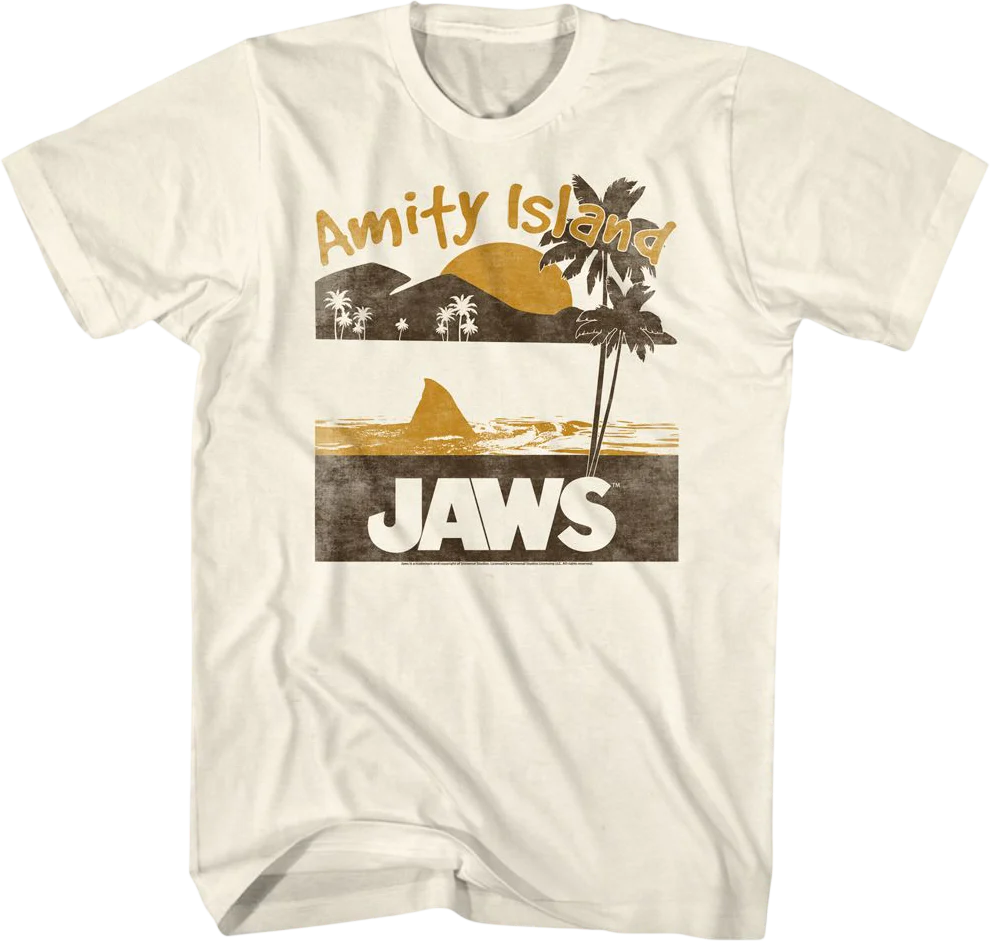 Amity Island Tropical Sunset Jaws T-Shirt