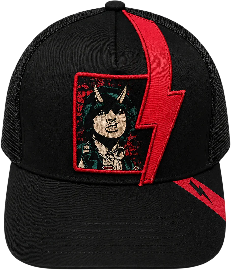 Angus Young Lightning Bolt ACDC Trucker Cap