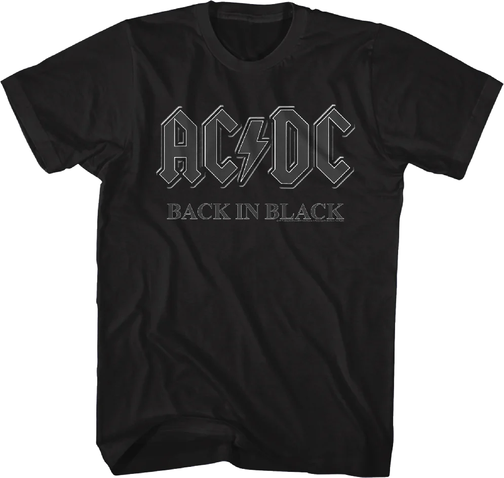 Back In Black Classic Logo ACDC T-Shirt