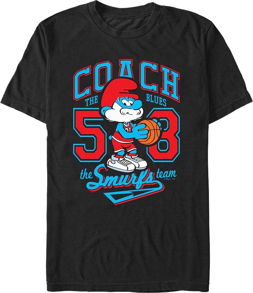 Basketball Coach Smurfs T-Shirt