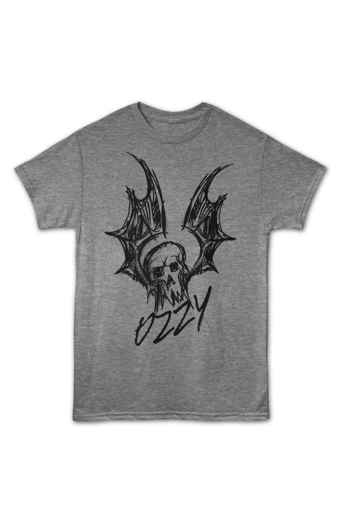 Bat Skull Sketch Ozzy Osbourne T-Shirt - Image 2