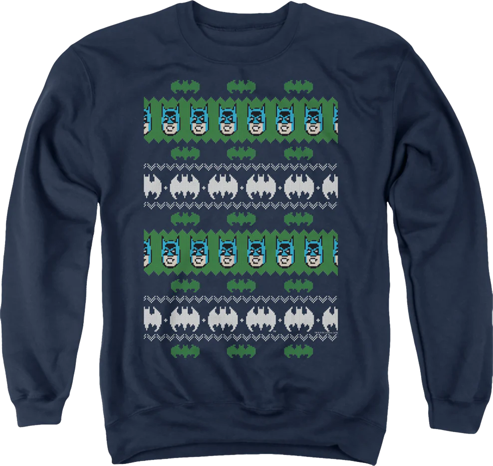 Batman Ugly Faux Knit DC Comics Sweatshirt