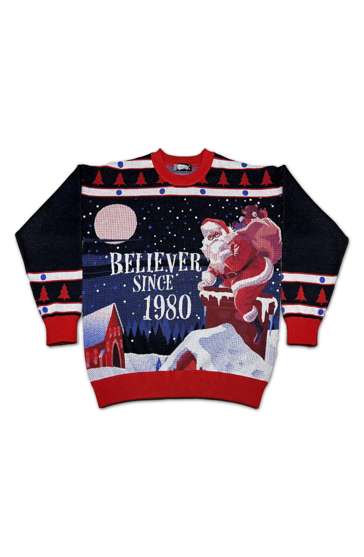 Believer Since 1980 Knitted Christmas Sweater - Image 2