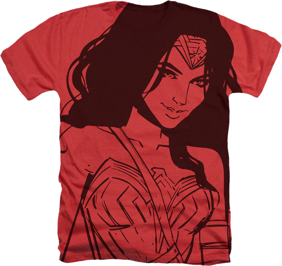 Big Print Wonder Woman T-Shirt