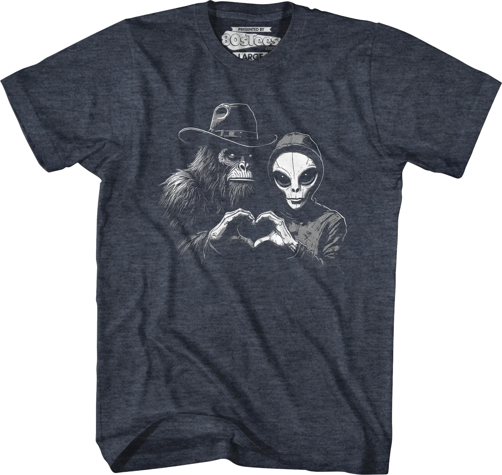 Bigfoot & Alien Love T-Shirt - Image 5