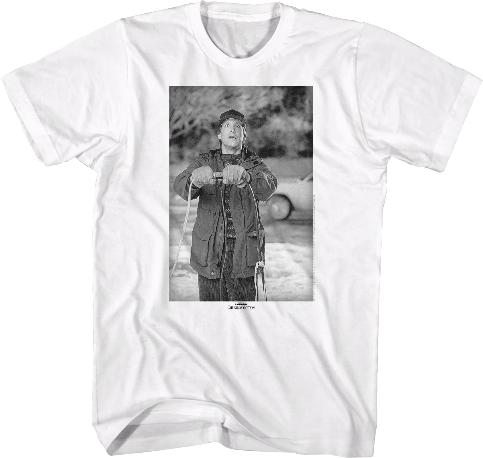 Black And White Clark Griswold Christmas Vacation T-Shirt