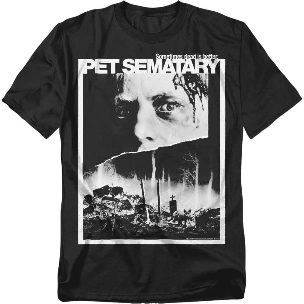 Black and White Poster Pet Sematary T-Shirt
