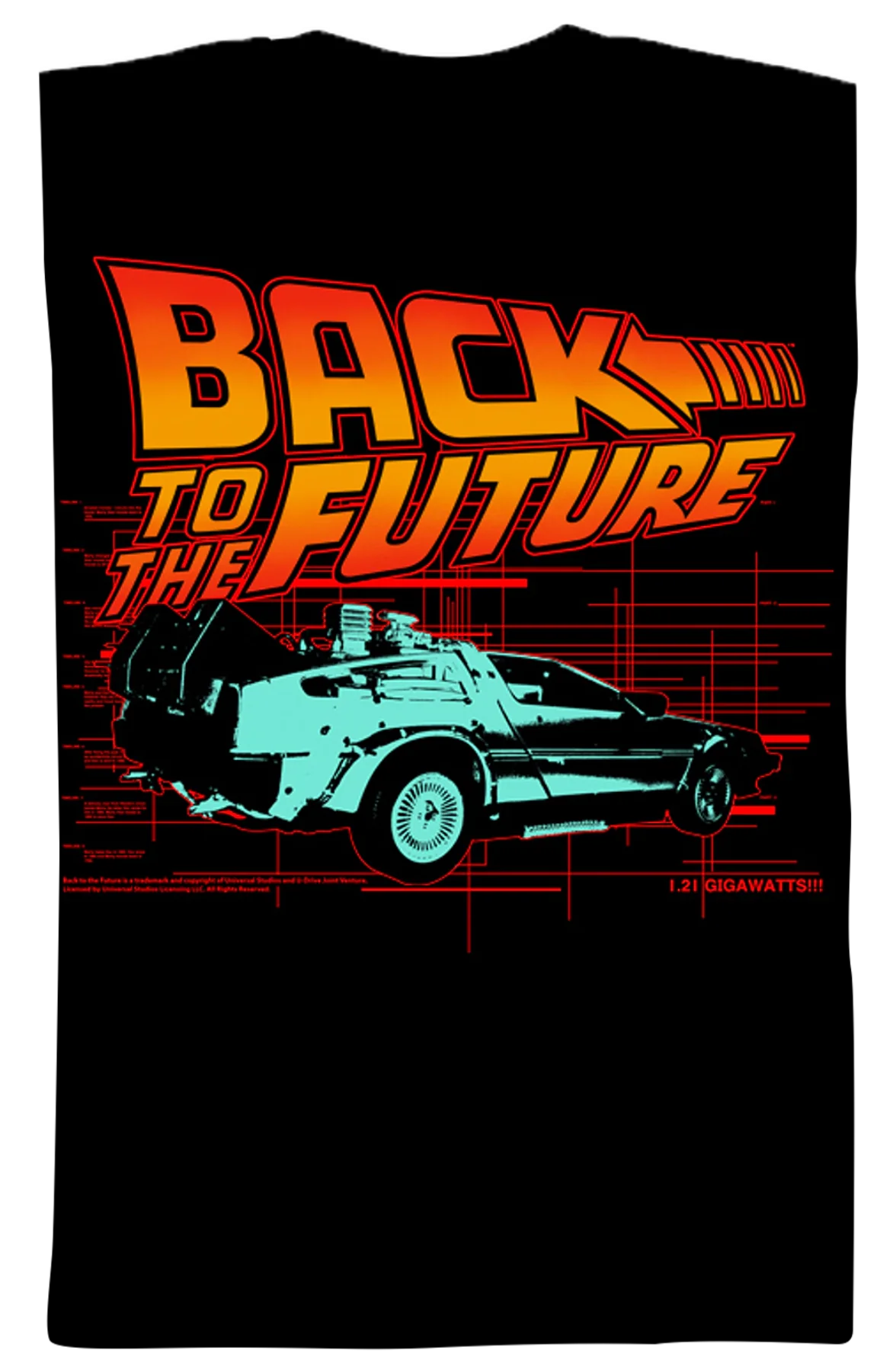 Black Back To The Future T-Shirt - Image 2