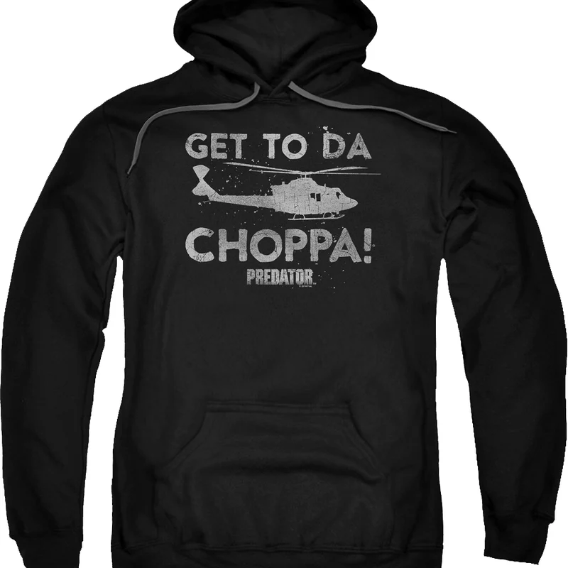 Black Get To Da Choppa Predator Hoodie