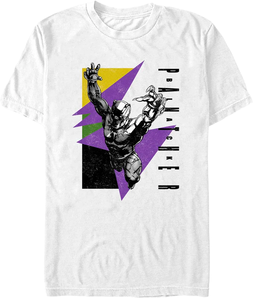 Black Panther Retro Shapes Marvel Comics T-Shirt