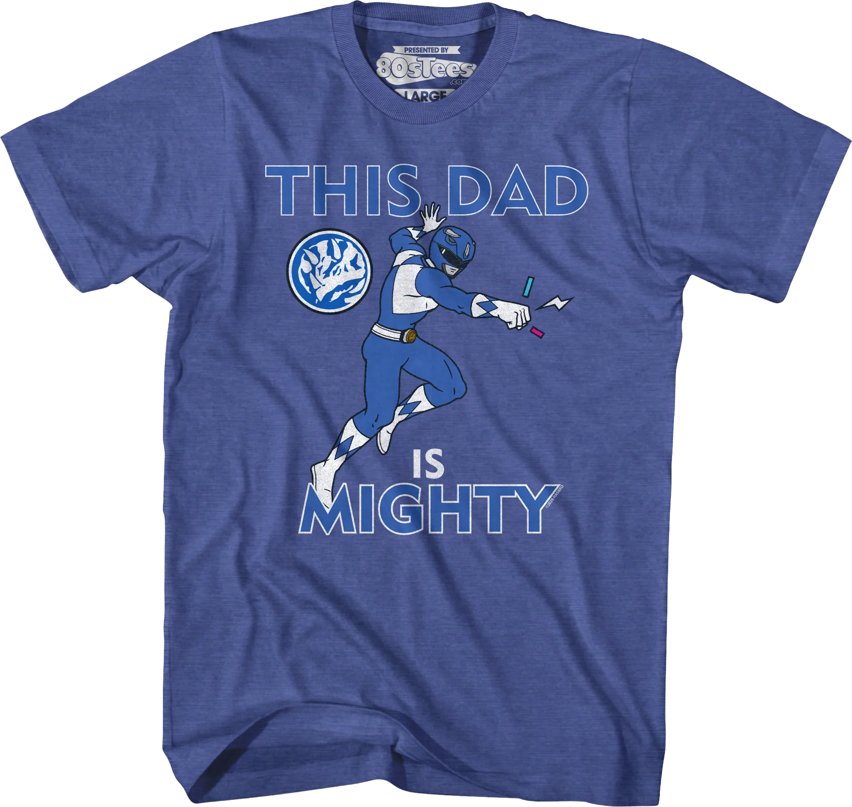 Blue Ranger This Dad Mighty Morphin Power Rangers T-Shirt - Image 5