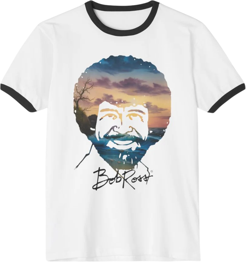 Bob Ross Sunset Ringer Shirt