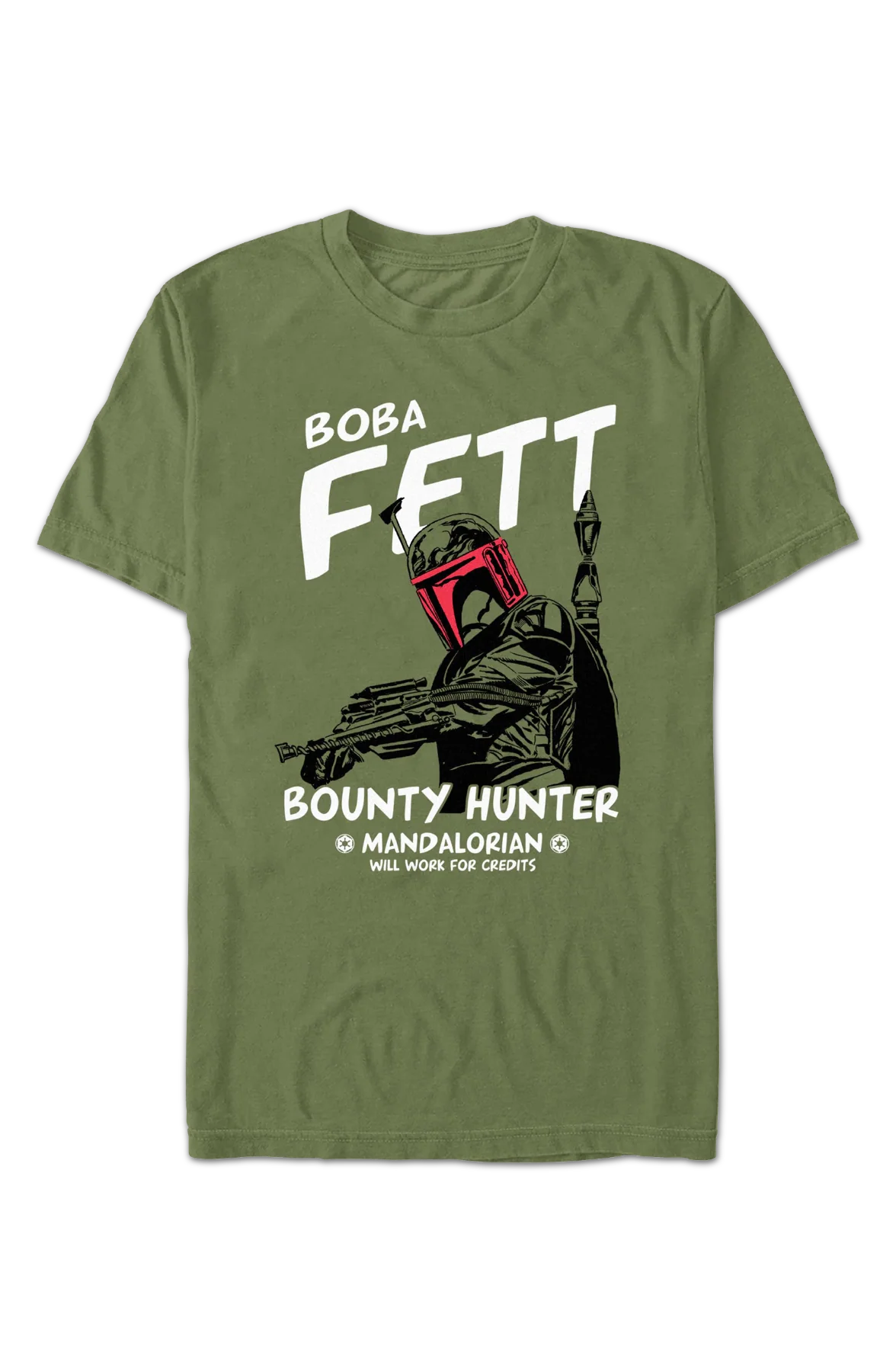 Boba Fett Will Work For Credits Star Wars T-Shirt - Image 2