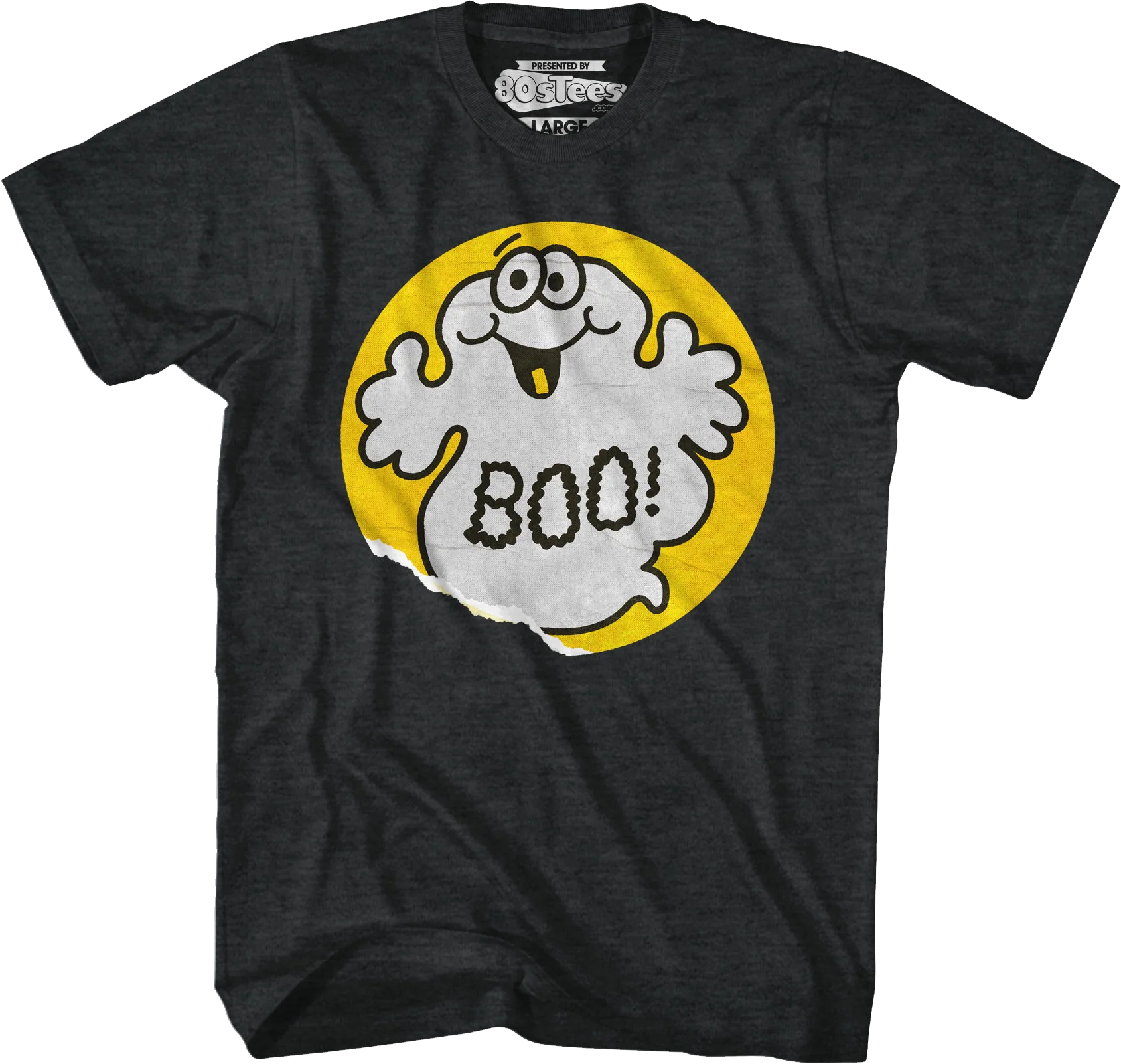 Boo Ghost Scratch & Sniff Sticker T-Shirt - Image 6