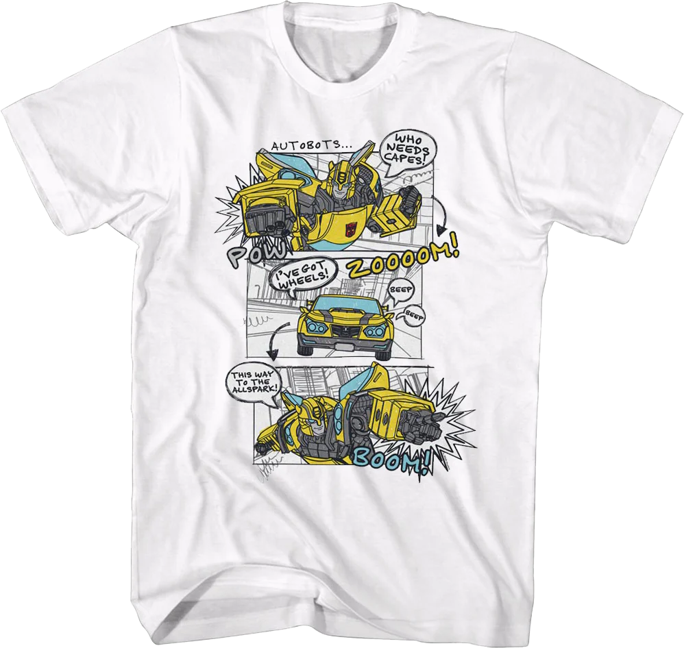 Bumblebee Comic Panels Transformers T-Shirt