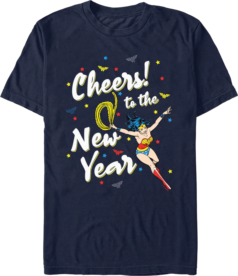 Cheers to the New Year Wonder Woman DC Comics T-Shirt