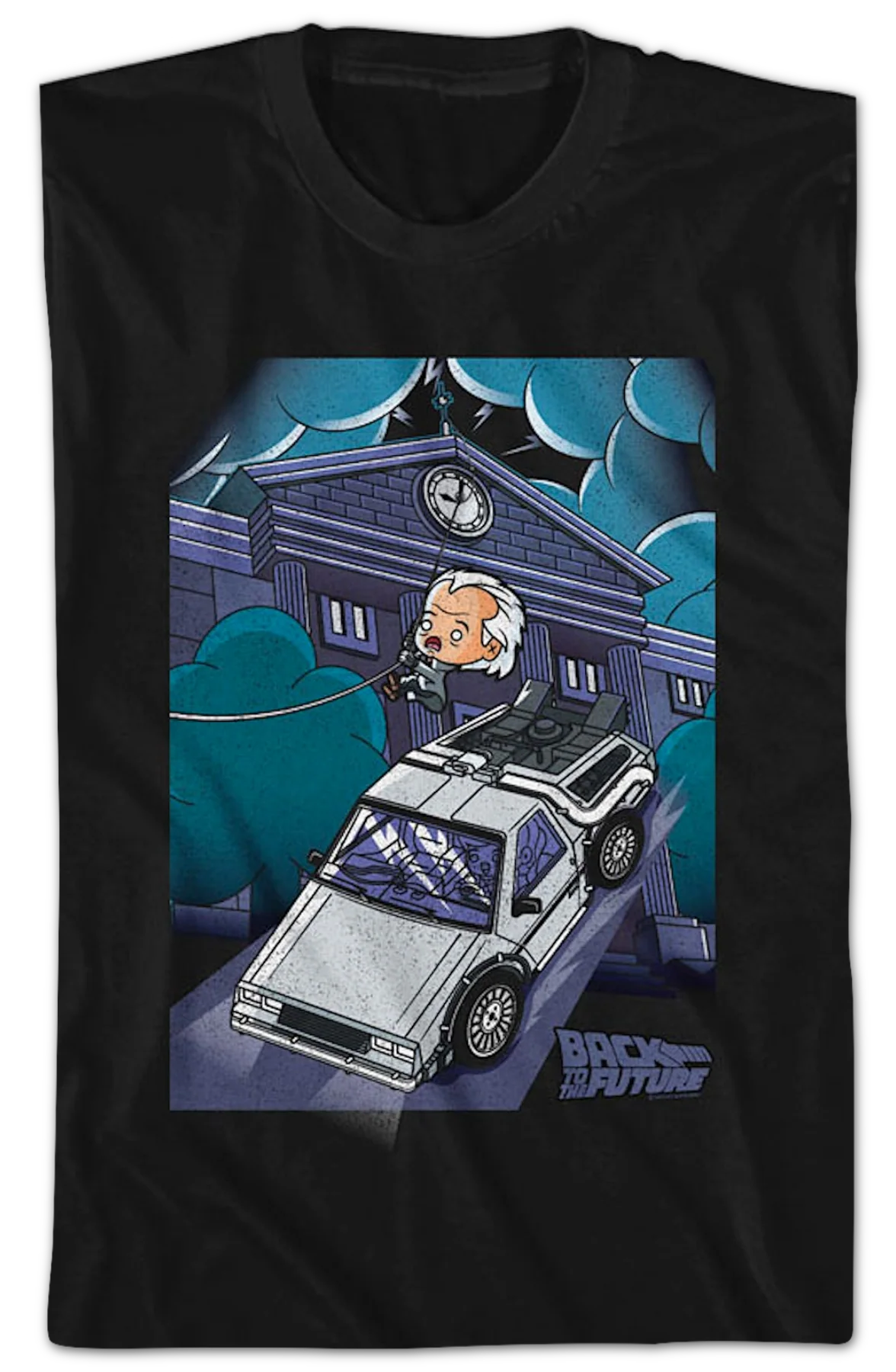 Chibi Doc Brown Back To The Future T-Shirt - Image 2