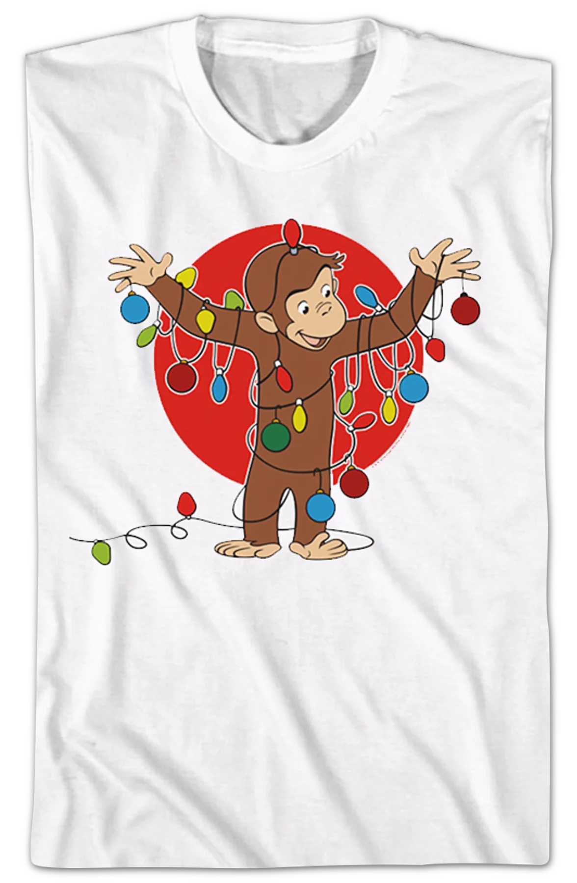 Christmas Lights Curious George T-Shirt - Image 2