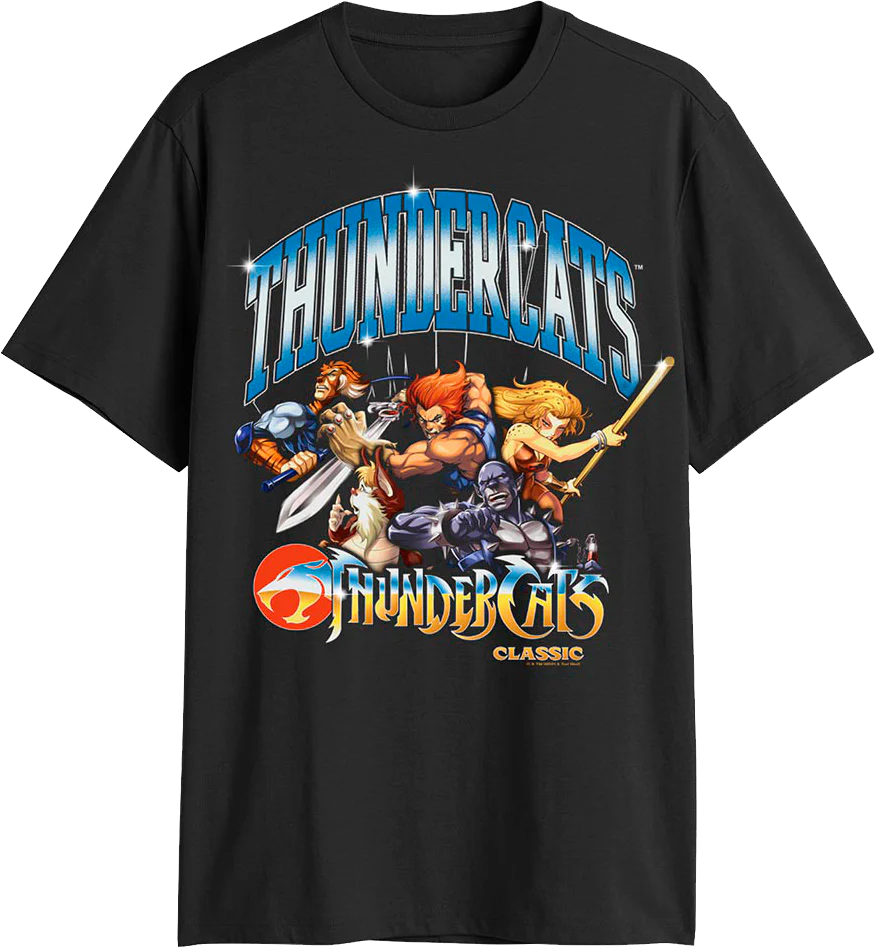 Classic Poses And Shiny Logo ThunderCats T-Shirt