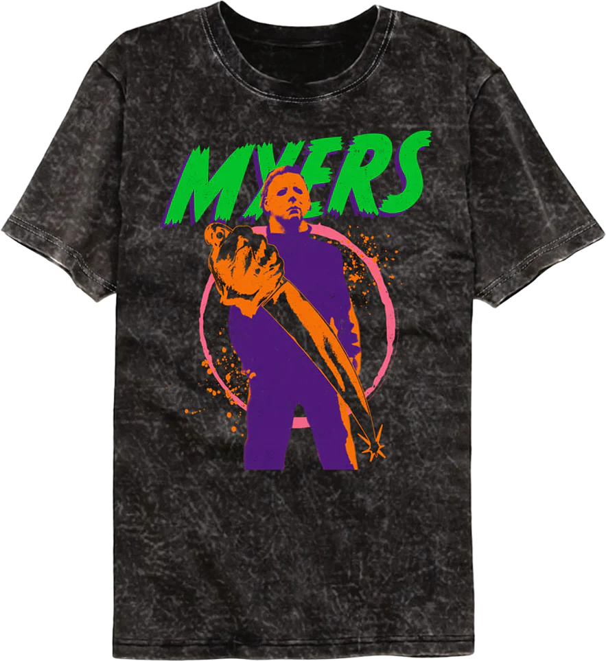 Colorful Shape Halloween Mineral Wash T-Shirt