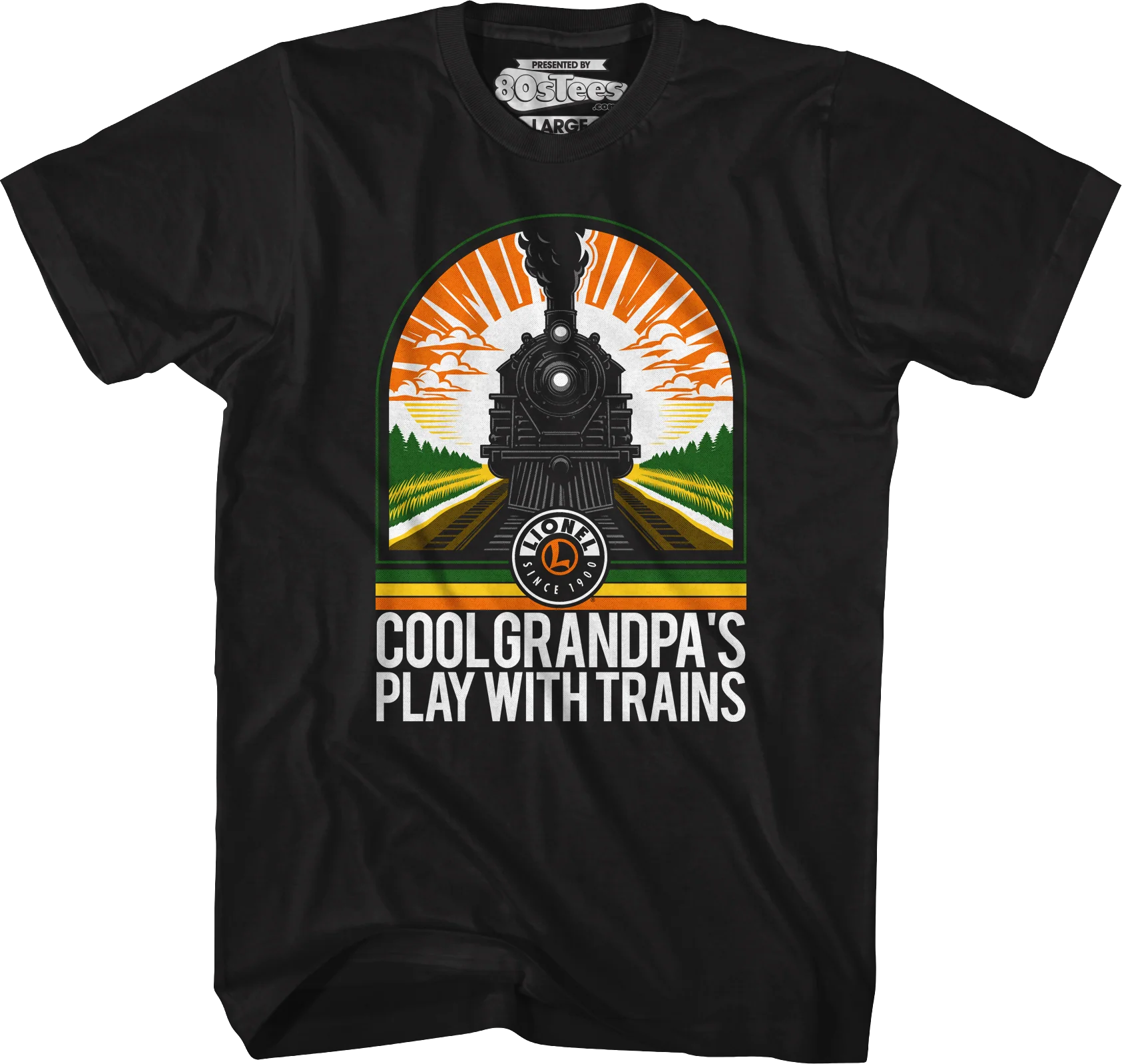 Cool Grandpa's Play With Trains Lionel Trains T-Shirt