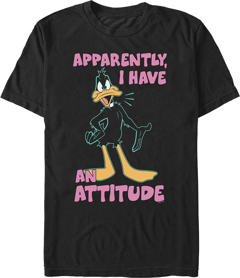 Daffy Duck Apparently I Have An Attitude Looney Tunes T-Shirt
