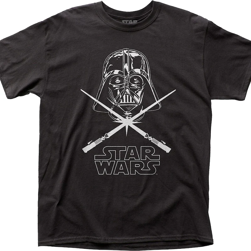 Darth Vader Crossed Lightsabers Star Wars T-Shirt