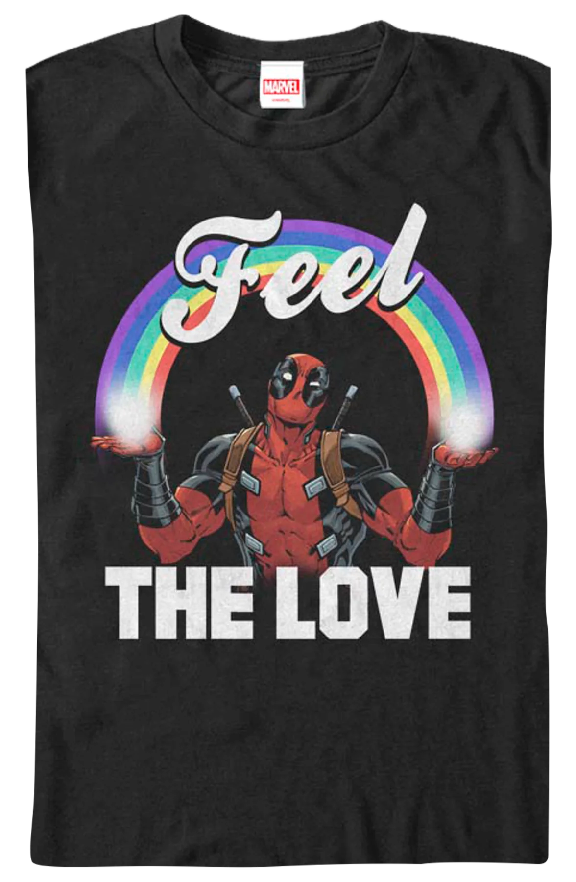 Deadpool Feel The Love Marvel Comics T-Shirt - Image 2