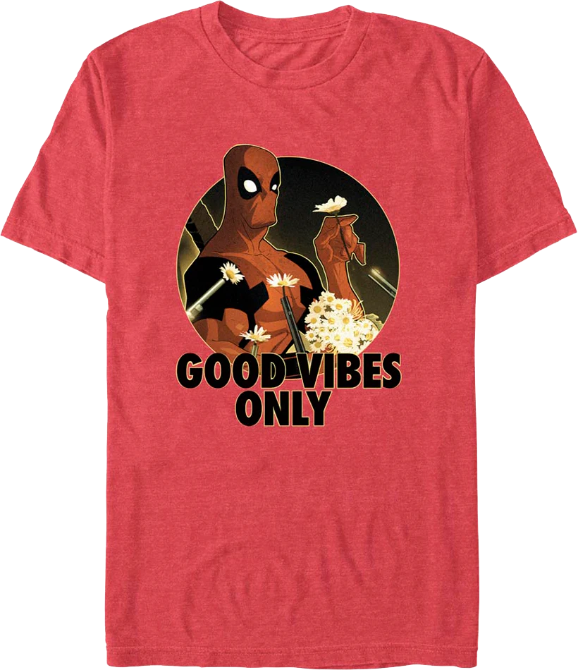 Deadpool Good Vibes Only Marvel Comics T-Shirt