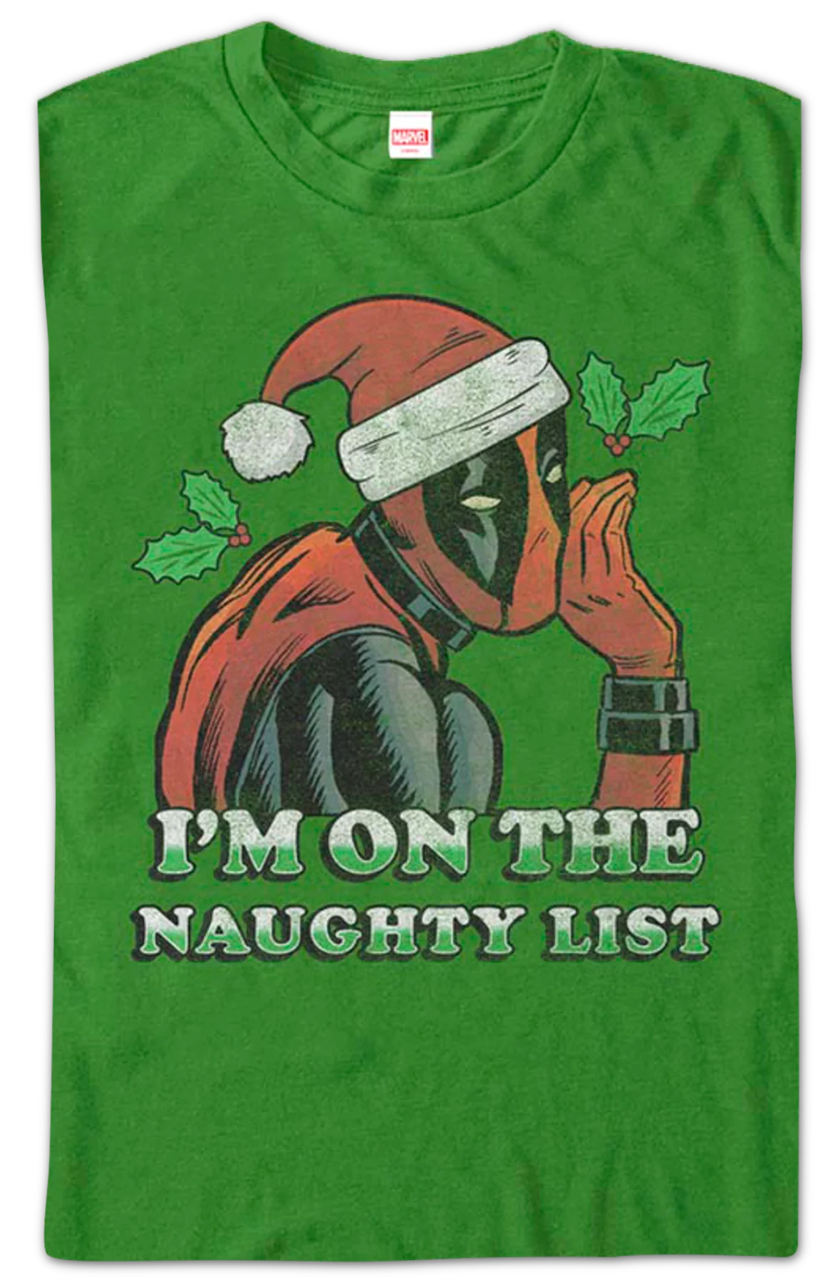 Deadpool I'm On The Naughty List Marvel Comics T-Shirt - Image 2