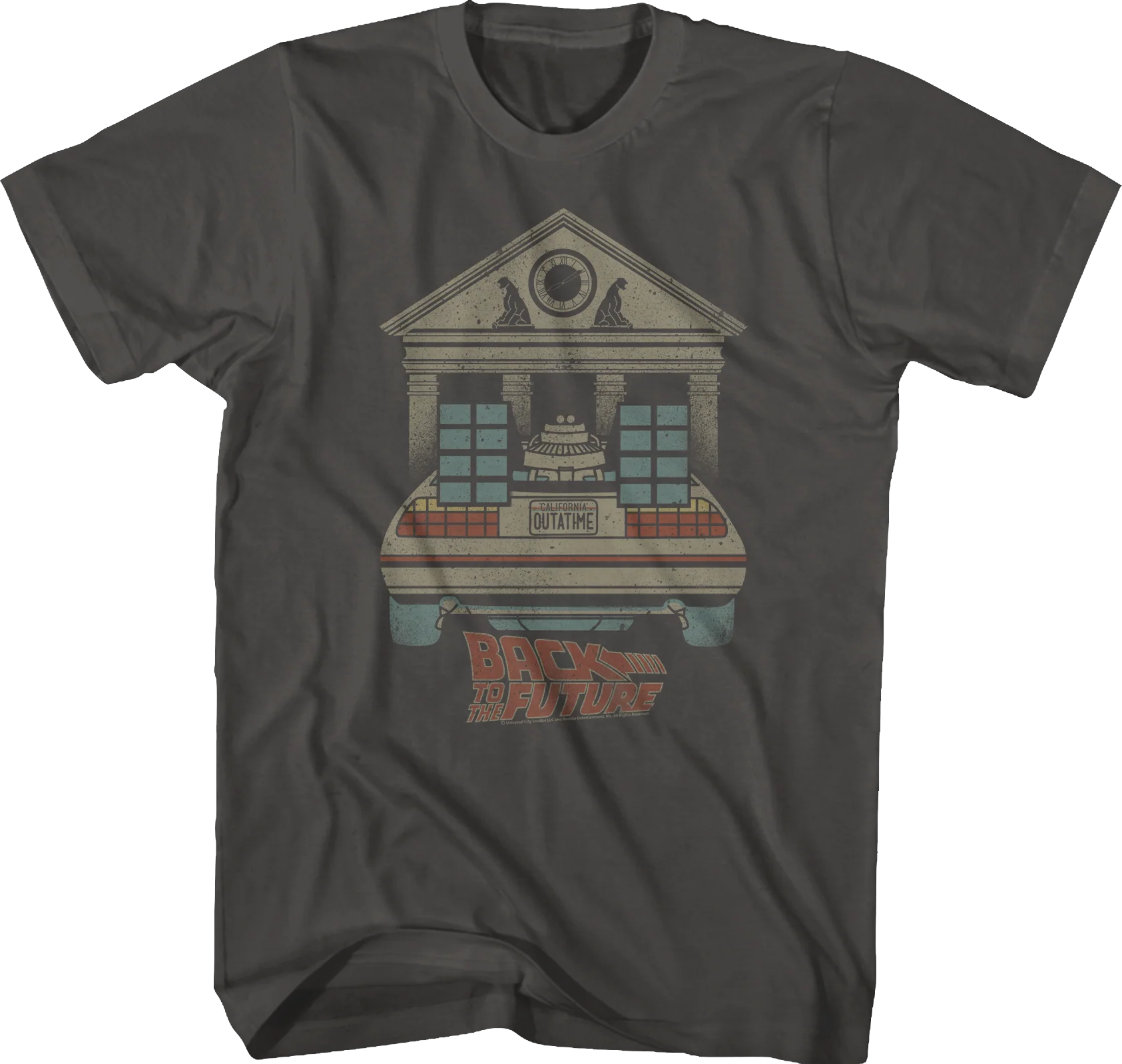 DeLorean And Clock Tower Back To The Future T-Shirt