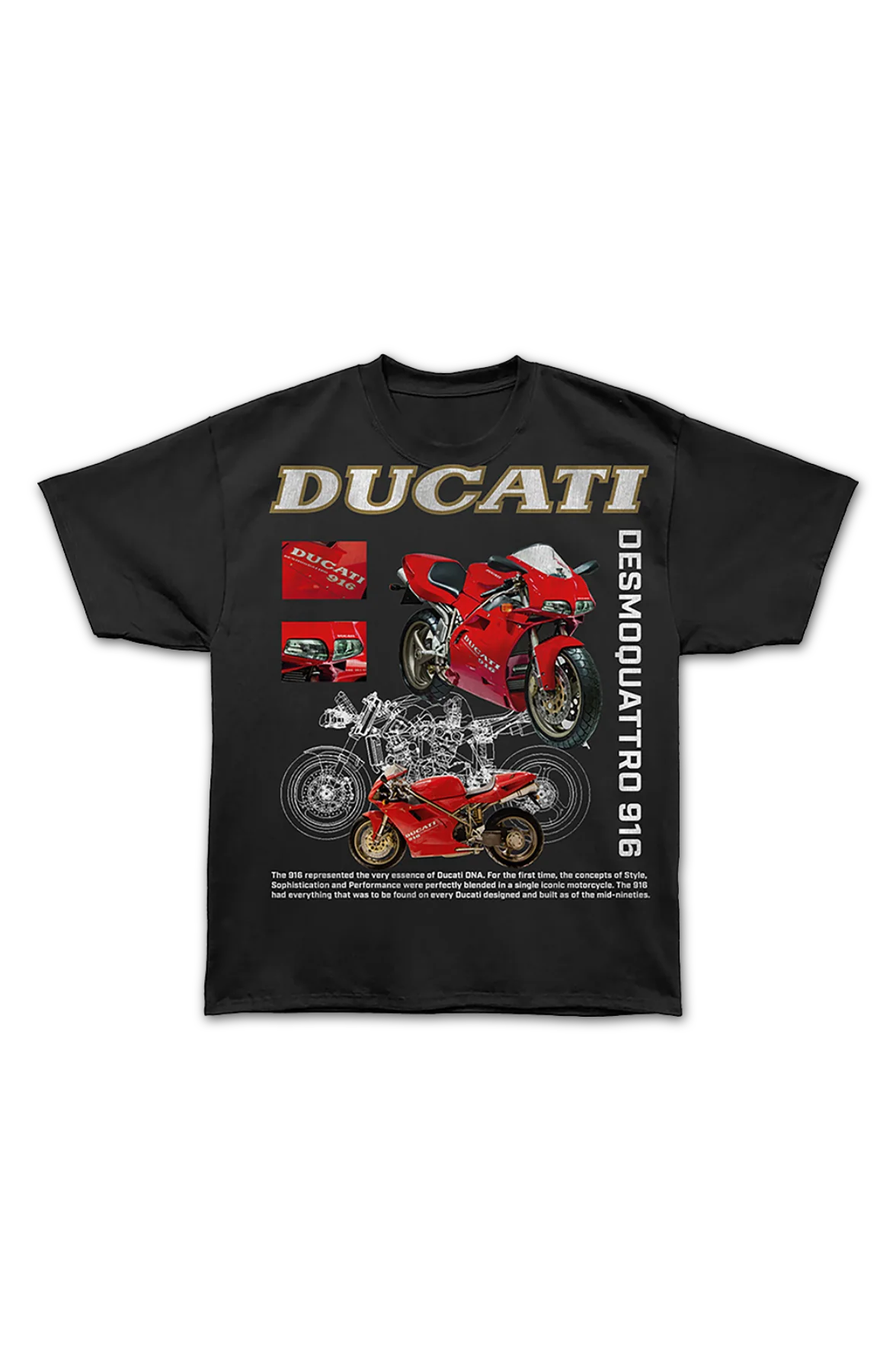 Desmoquattro 916 Ducati Oversized T-Shirt - Image 2