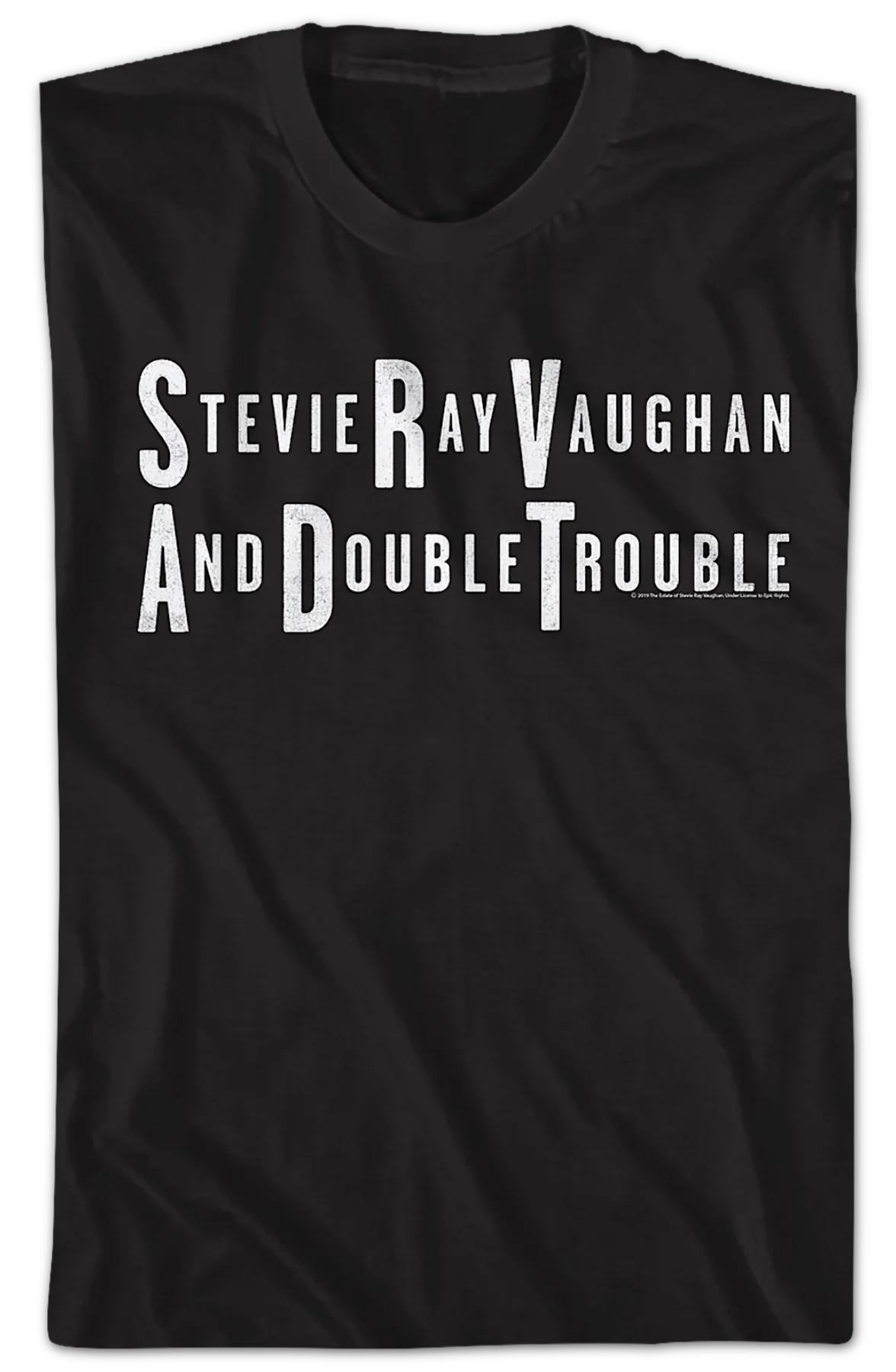 Distressed Logo Stevie Ray Vaughan And Double Trouble T-Shirt - Image 2