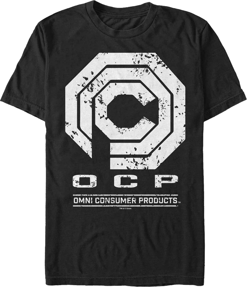 Distressed OCP Logo Robocop T-Shirt