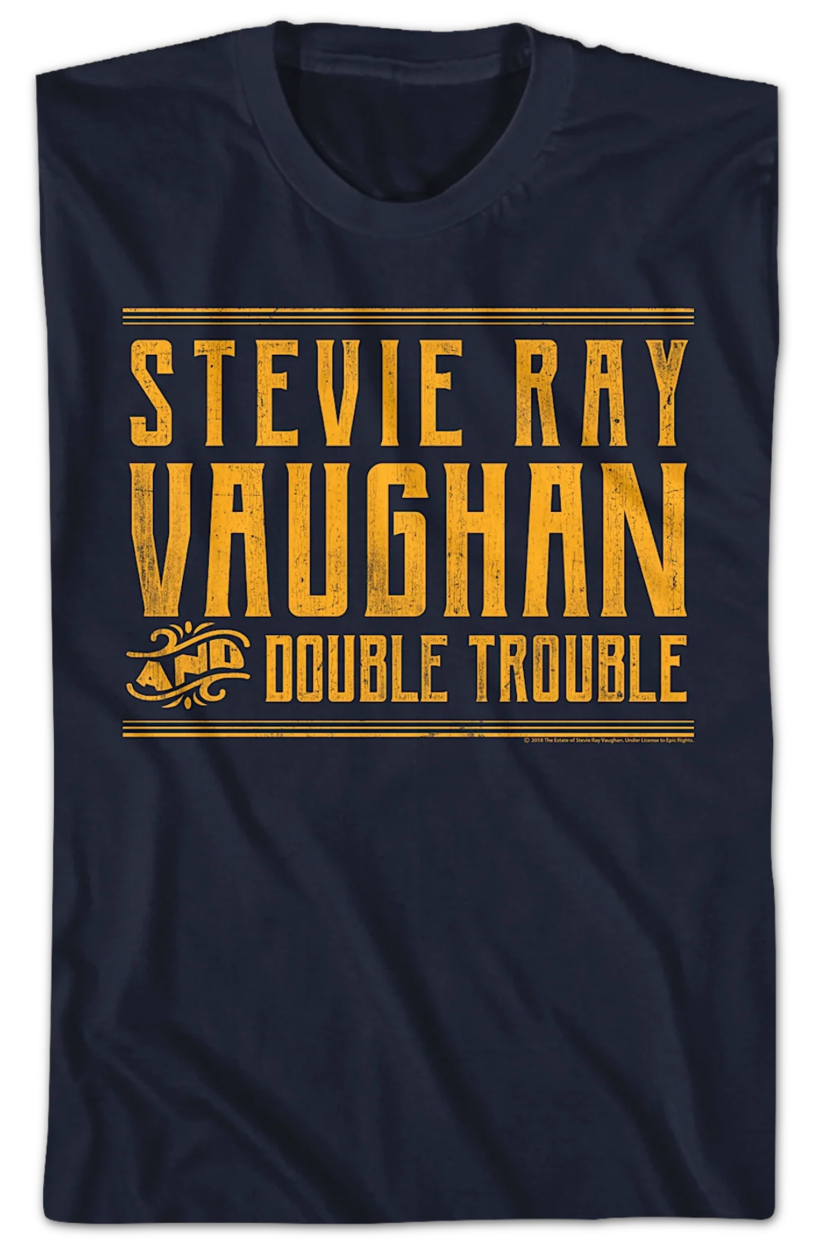 Distressed Stevie Ray Vaughan and Double Trouble T-Shirt - Image 2