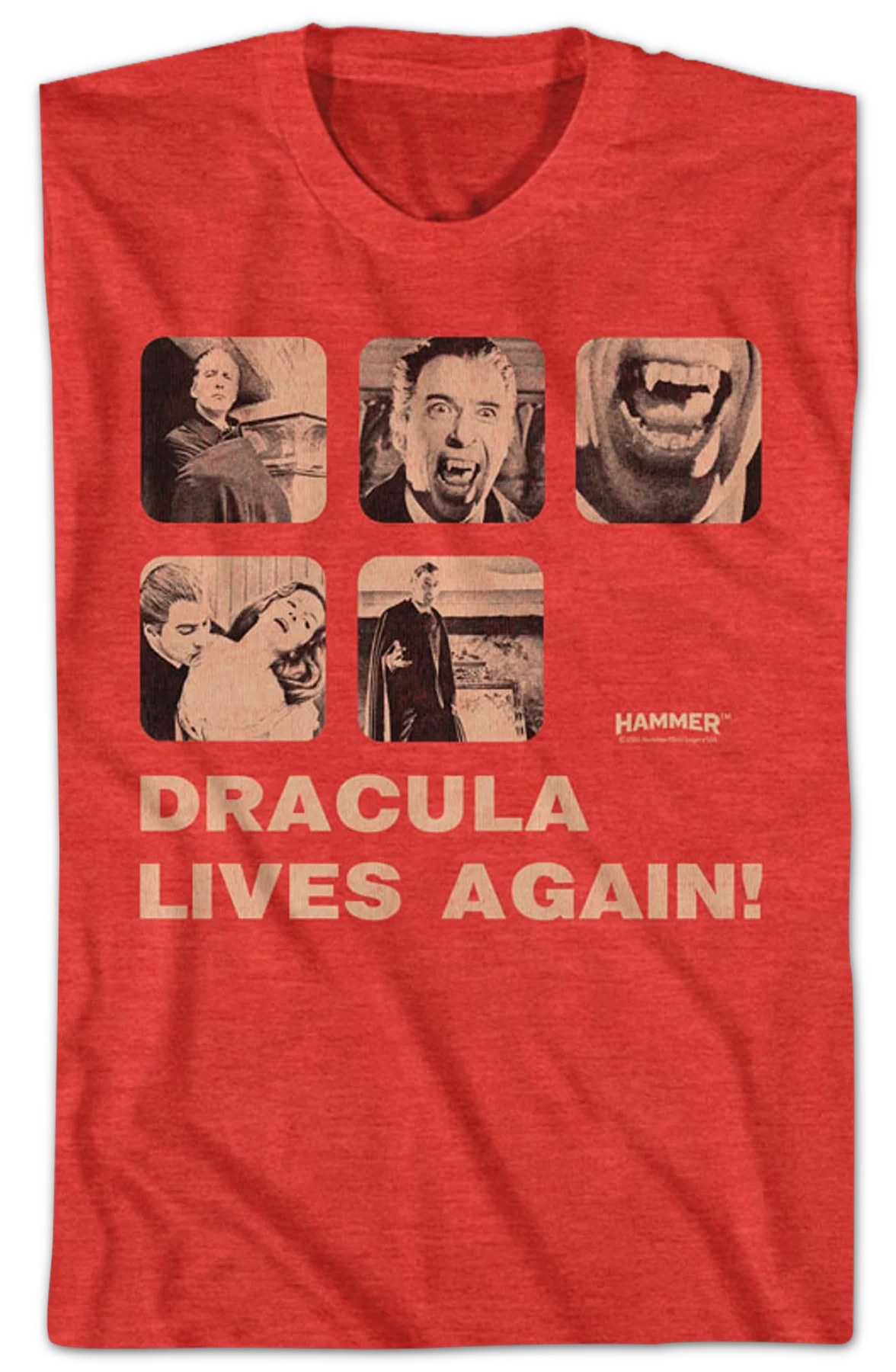 Dracula Lives Again Hammer Films T-Shirt - Image 2