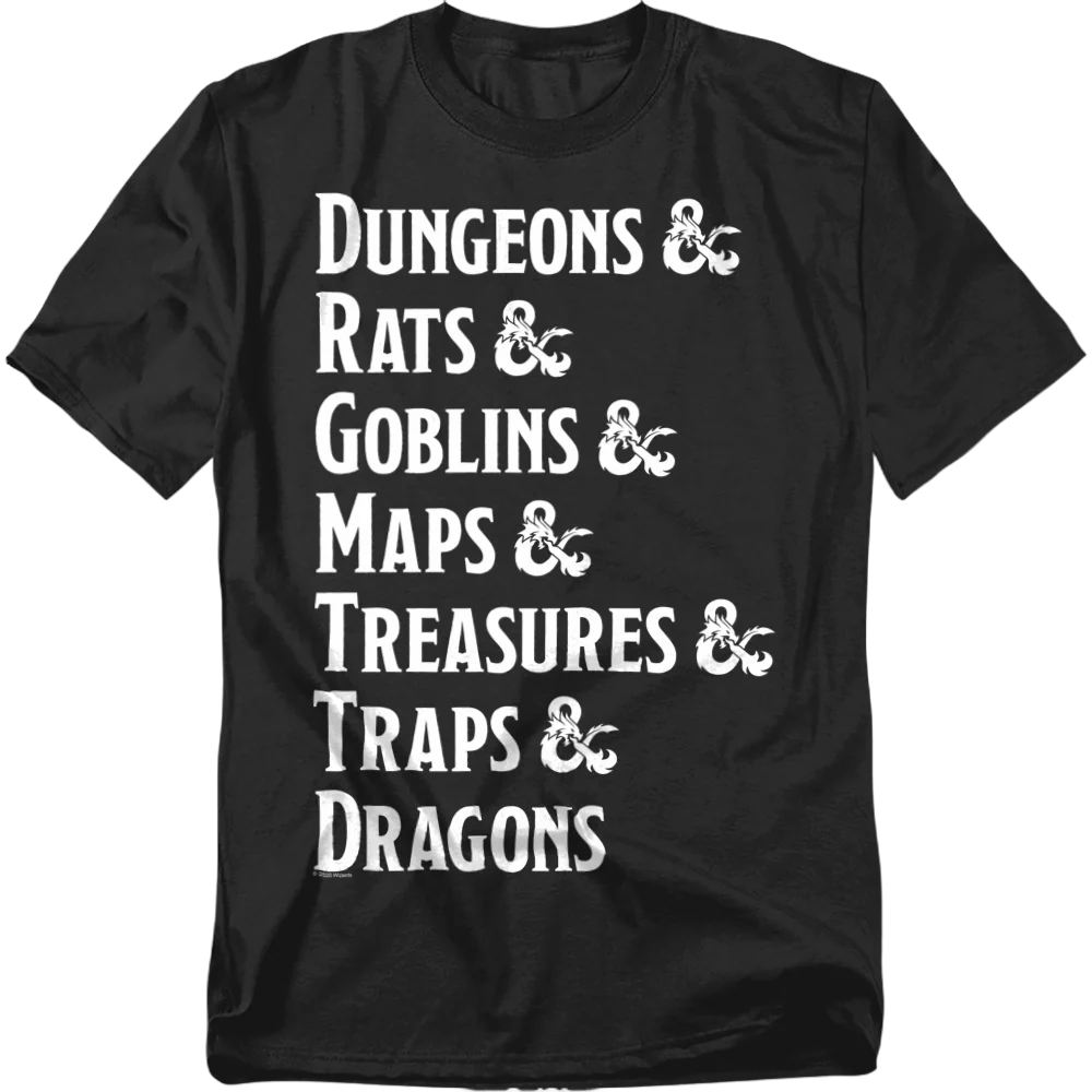 Dungeon List Dungeons & Dragons T-Shirt