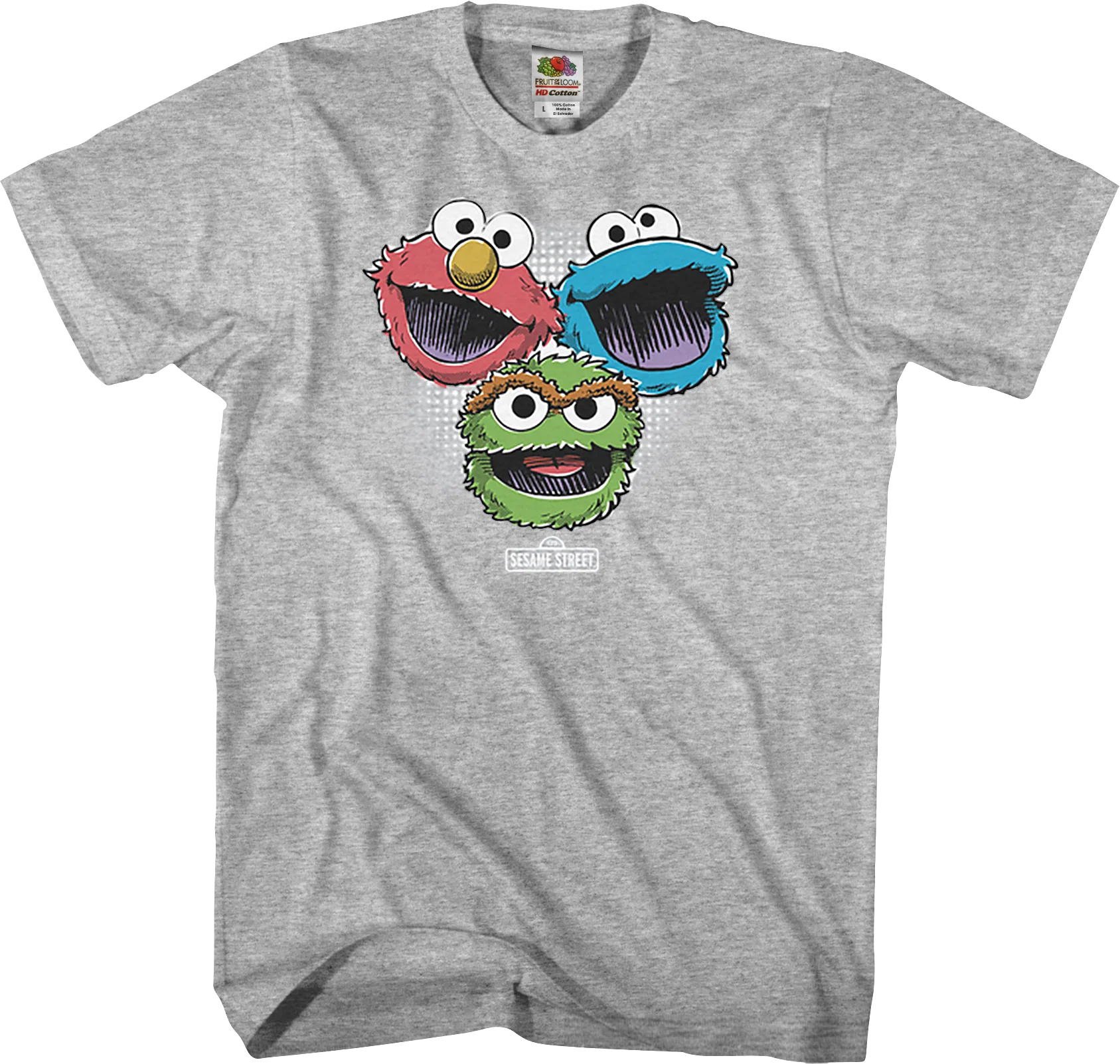Elmo Cookie Monster Oscar The Grouch Sesame Street T-Shirt