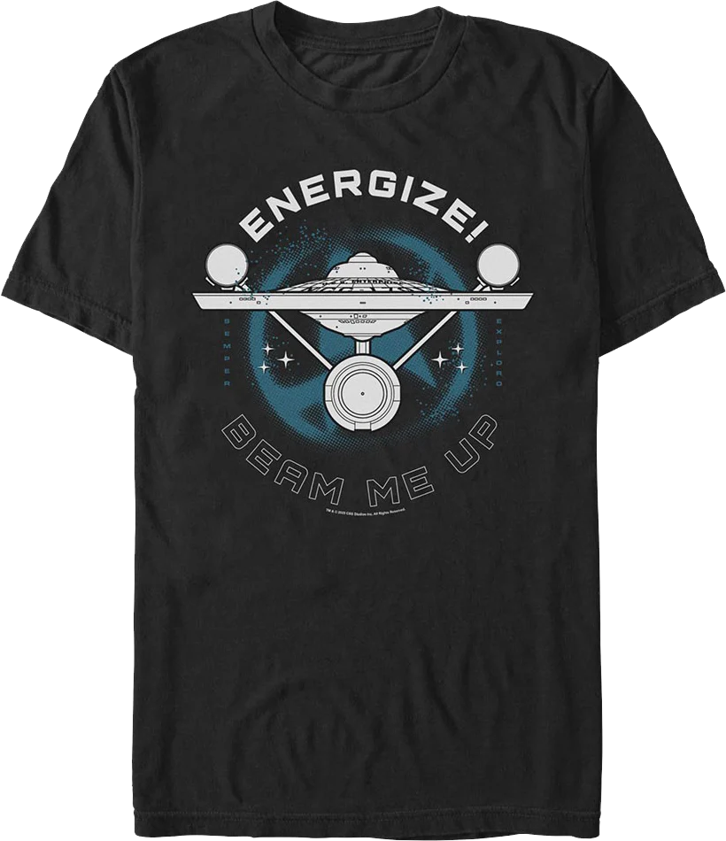 Energize Beam Me Up Star Trek T-Shirt