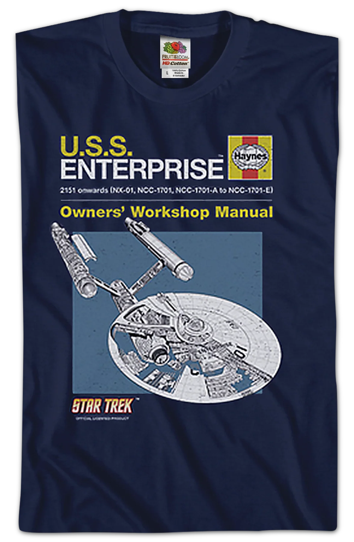 Enterprise Owners' Workshop Manual Star Trek T-Shirt - Image 2