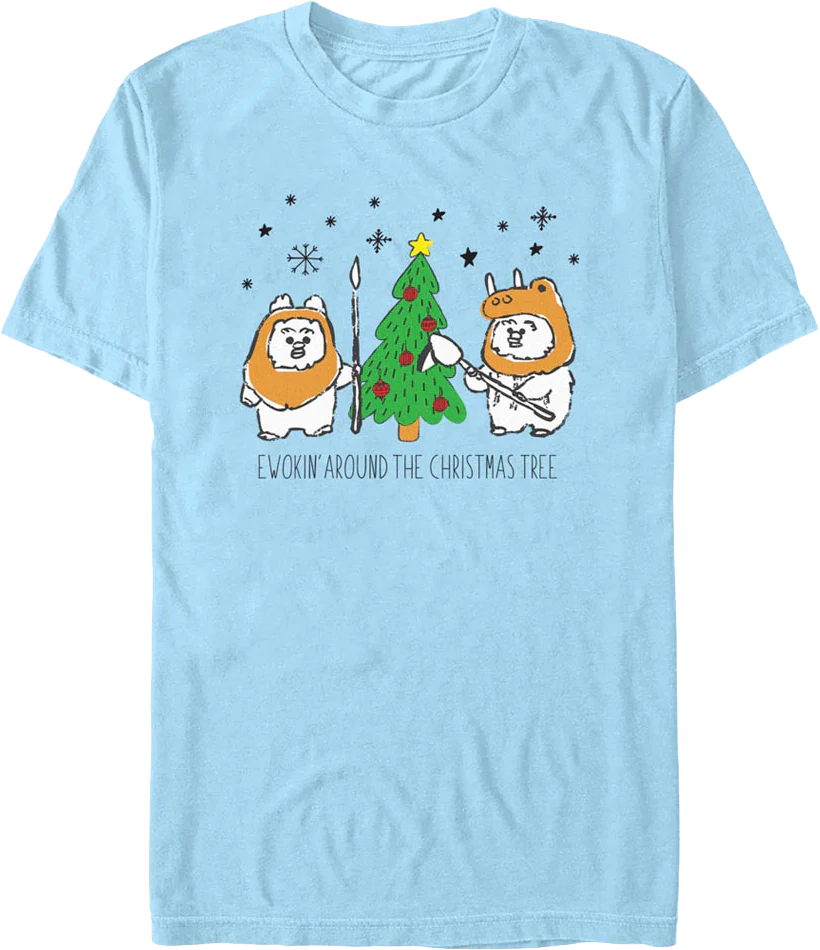 Ewokin' Around The Christmas Tree Star Wars T-Shirt