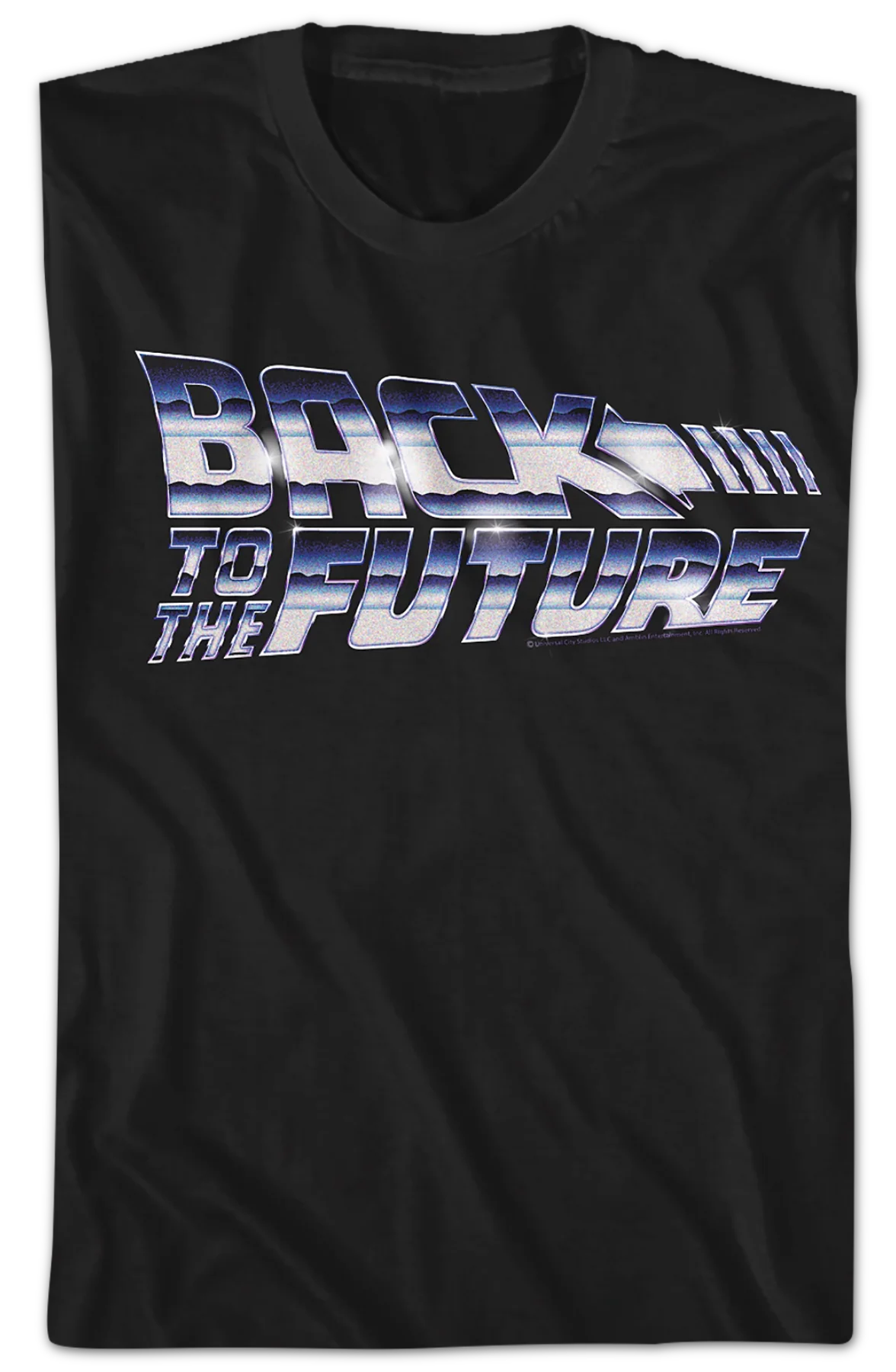 Faux Chrome Logo Back To The Future T-Shirt - Image 2