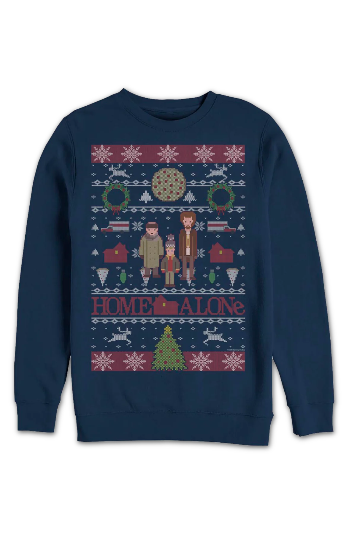Faux Ugly Christmas Sweater Main Characters Home Alone Sweatshirt - Image 2