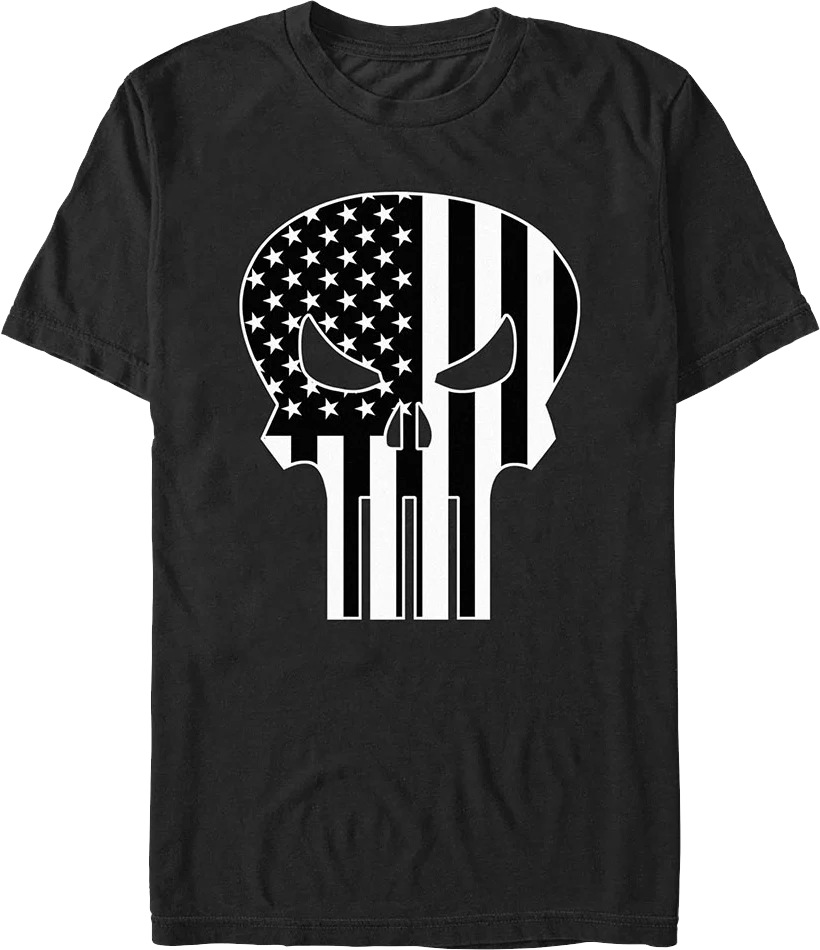 Flag Skull Logo Punisher Marvel Comics T-Shirt