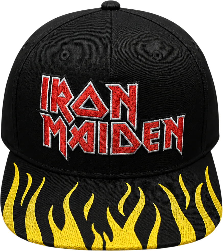 Flames Flatbill Snapback Iron Maiden Baseball Cap