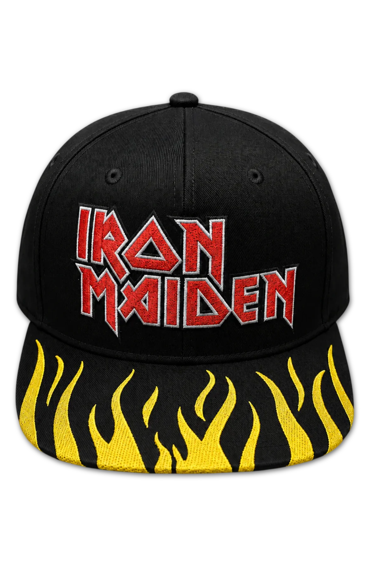 Flames Flatbill Snapback Iron Maiden Baseball Cap - Image 2