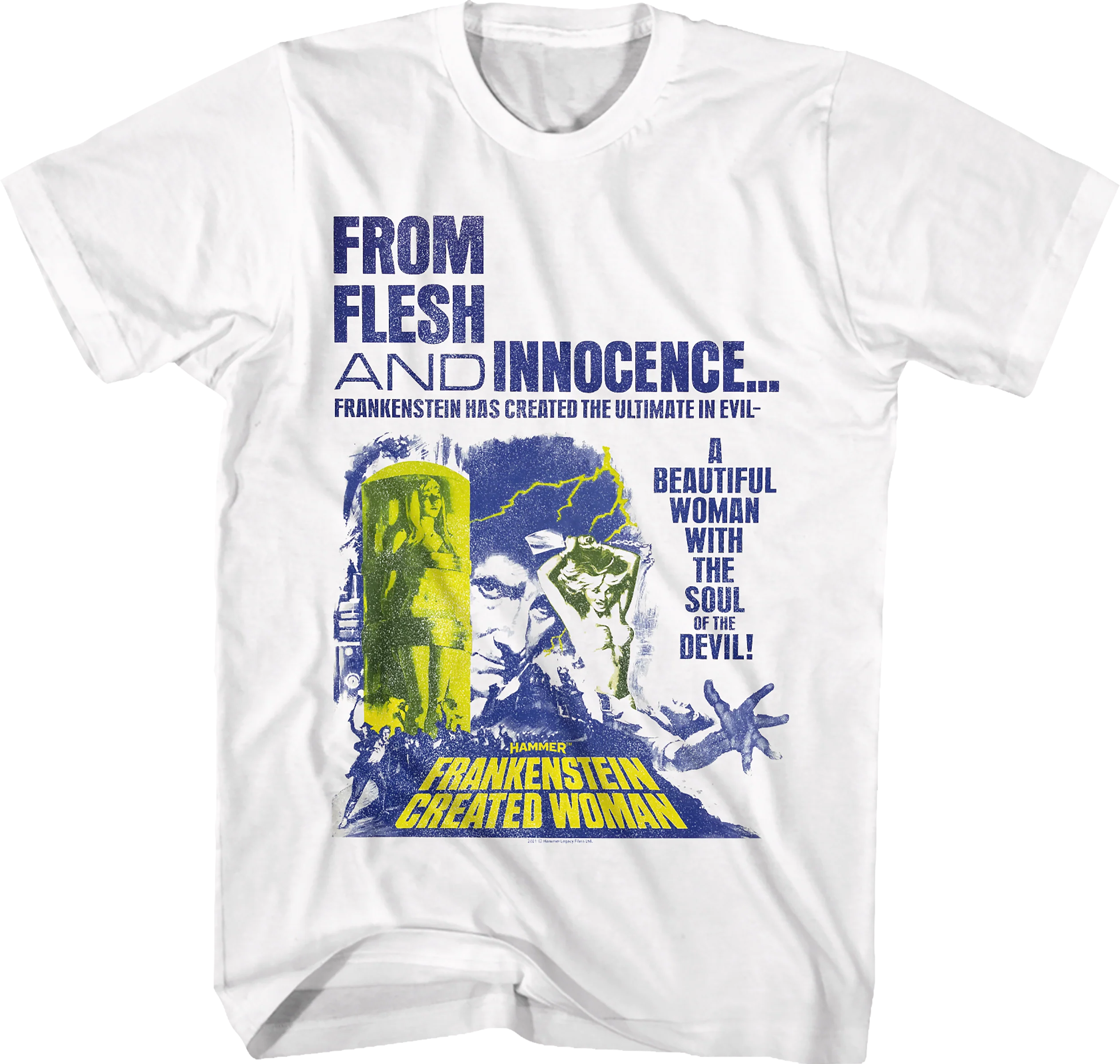 Frankenstein Created Woman Poster Hammer Films T-Shirt